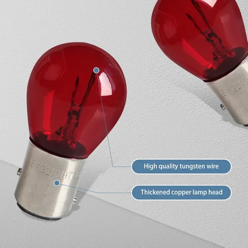 Miniatura 3 de 10 piezas Bombilla de luz para coche 1157 P21/5W S25 BAY15D, bombilla de luz de freno de doble cola alta y baja, luz de señal de giro, bombilla