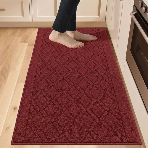 Miniatura 33 de COSY HOMEER Tapete de cocina antideslizantes, absorbentes para el piso, alfombra de cocina lavable, tapete de pie para fregadero, alfombra de Beige