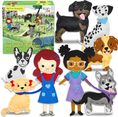 Miniatura 10 de CRAFTILOO Kit de Costura de Bailarinas Danzantes para Niños, Conjunto de Manualidades Divertido y Educativo para Niños y Niñas de 5-12 Años, Cose Tu