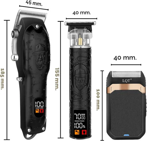 Miniatura 7 de Juego de cortapelos profesional para hombres, afeitadora eléctrica, maquinilla de afeitar inalámbrica, cortadora de pelo, cortadora de barba, kit