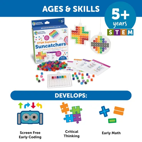 Miniatura 5 de Learning Resources STEM Explorers Suncatchers - 433 piezas, a partir de 5 años, ciencia para niños, juguetes de construcción, proyectos STEM