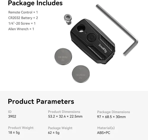 Miniatura 5 de SmallRig Control remoto inalámbrico para cámara Sony para Canon, para Sony A7 V, A7R V, A7R IV, A7R III, A7S III, A7 III, A7 III, A6700, FX3, A7C