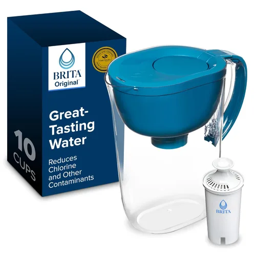 Miniatura 18 de Brita Jarra de filtro de agua de todo el día, blanco, grande, 10 taza, 1 cuenta
