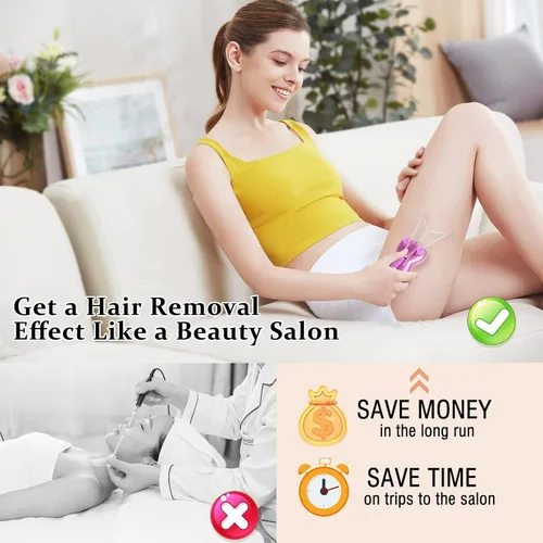 Miniatura 8 de Removedor de vello facial eléctrico para mujer, depiladora de belleza para mujer, depiladora facial de algodón (rosa)