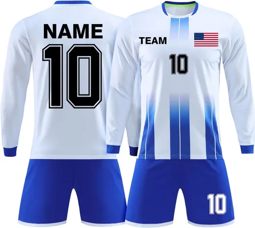 Miniatura 19 de Camisetas de fútbol personalizadas para hombres, mujeres, niños, camisetas de fútbol personalizadas, pantalones cortos, uniformes