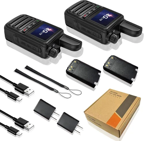 Miniatura 9 de 2 walkie talkies de largo alcance gratuitos de por vida, radios bidireccionales POC de alcance ilimitado 4G LTE, con tarjeta SIM de por vida, más