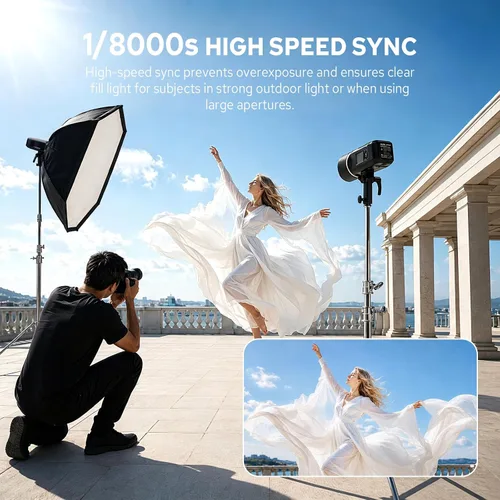 Miniatura 6 de GODOX AD600BM II - Estroboscópico flash para exteriores, monolight portátil HSS de 600 W 1/8000s, lámpara de modelado LED de 40 W, 500 destellos