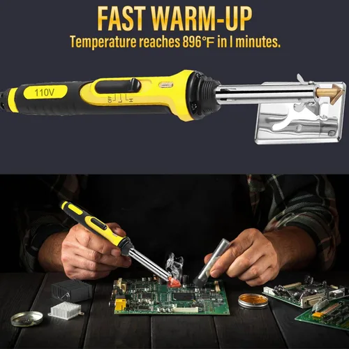 Miniatura 4 de Soldador de plástico de 220 W, 1200 grapas, 40 varillas de soldadura, kit de soldadura 5 en 1, cinta de papel de lija, soporte de malla de alambre