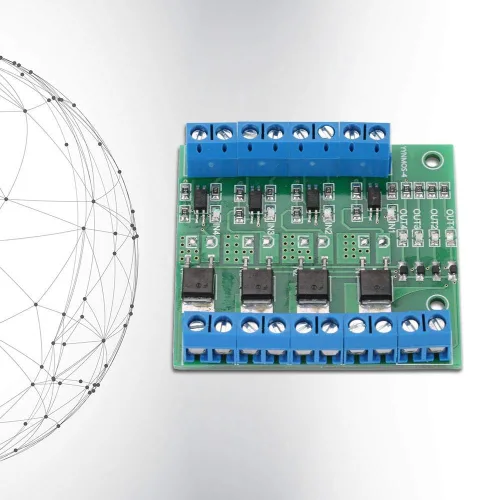 Miniatura 7 de Hilitand 4-Channel MOSFET PWM 3-20V a 3.7-27VDC 10A Módulo Controlador PLC Amplificador