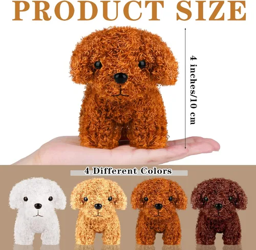 Miniatura 2 de Elcoho 16 perros de peluche de 4 pulgadas con llavero, lindo animal de peluche, juguetes suaves, recuerdos de fiesta para bolsa de regalos, regalos