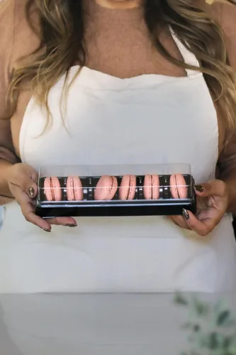 Miniatura 8 de Vend Exchange - Recipientes de plástico transparente para macarrones, se adapta a 6 macarons (paquete de 15)