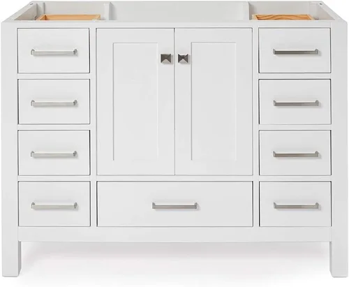 Miniatura 83 de ARIEL Cambridge - Mueble base de tocador de baño de 36 pulgadas, madera maciza, 2 puertas de cierre suave, 5 cajones de cola de milano
