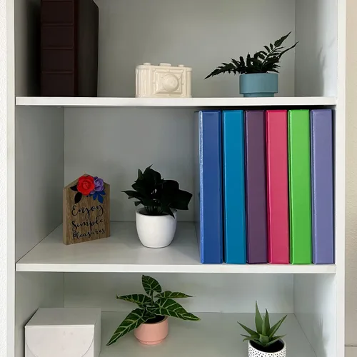 Miniatura 237 de Samsill - Carpeta duradera de 5 pulgadas, fabricada en los Estados Unidos, con anillos en D, transparente y personalizable, color blanco