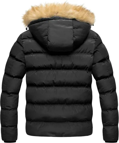 Miniatura 2 de Pursky Chaqueta acolchada impermeable para hombre, abrigos de burbujas de invierno, parka de esquí con capucha
