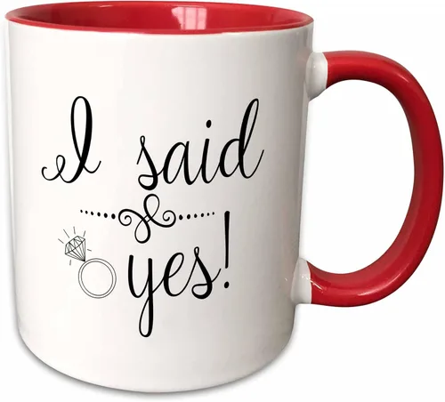 Miniatura 11 de 3dRose Taza de café, tamaño – 15 oz – I Said Yes Engagement Ring s Photos – Boda – divertido regalo de taza de café