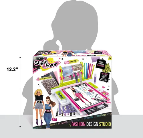Miniatura 2 de Canal Toys Style 4 Ever Estudio de Diseño de Moda, Diseña tus Propias Modas, Hojas de Diseño con Plantillas, Pegatinas y Telas, Añade