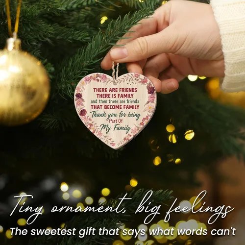 Miniatura 8 de OASSIE Regalos de Navidad de Amistad para Mujeres y Hombres - Adornos Navideños de Amigos de Madera 2025 - Adornos de Amistad para Decoraciones