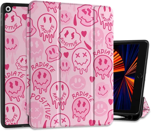 Miniatura 11 de DONGKE Funda compatible con iPad de 10.2 pulgadas 2021 2020 2019 iPad de 9ª/8ª/7ª generación con soporte para lápices, funda protectora delgada