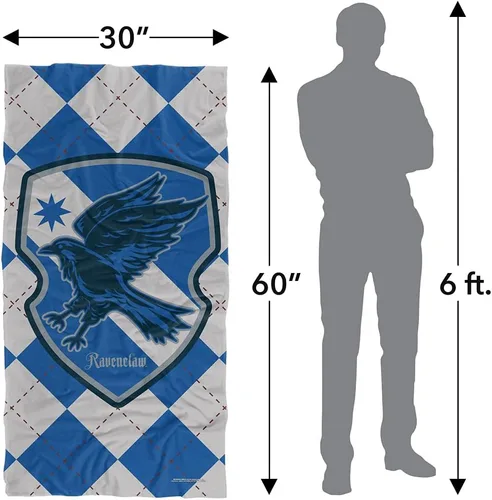 Miniatura 6 de LOGOVISION Harry Potter Ravenclaw Plaid Sigil - Toalla de playa con licencia oficial de 30 x 60 pulgadas Ravenclaw - Sello a cuadros