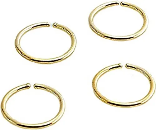 Miniatura 27 de Juego de 2 pares de anillos de nariz para cartílago pequeños para mujer, tragus, tabique, hélix, múltiples piercings finos