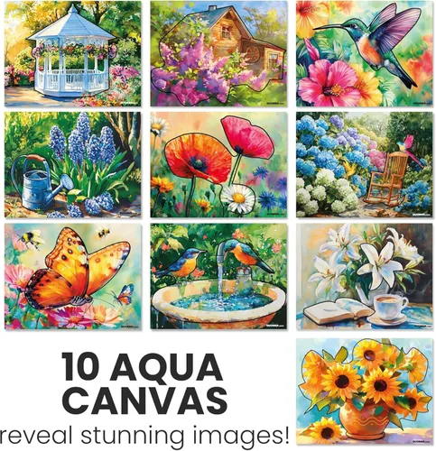 Miniatura 3 de QUOKKA Reusable Water Painting Dementia Activities for Seniors – Alzheimer’s Products for Elderly – Water Doodle Set Vibrant Blooms – Activity Kits