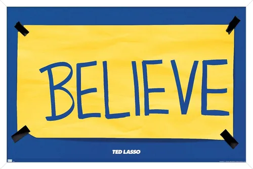 Miniatura 14 de Trends International Ted Lasso - Póster de pared Believe, 14.725 x 22.375 pulgadas, versión enmarcada de madera de granero
