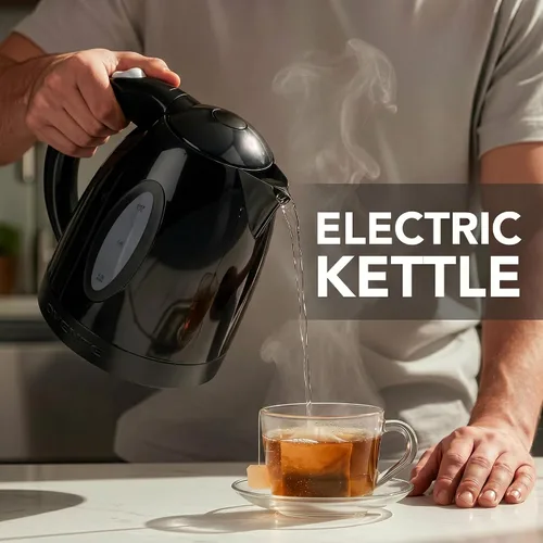 Miniatura 7 de OVENTE Hervidor Eléctrico, 1.7L Calentador de Agua de Ebullición Rápida para Café o Té, Libre de BPA con Indicador de Nivel de Agua, Apagado