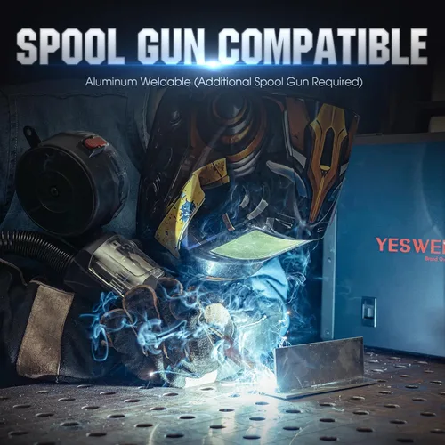 Miniatura 8 de YESWELDER MP200-PRO Soldador y cortador de plasma Combo, MIG/Pulso MIG/Núcleo de flujo/Levantamiento TIG/Pulso TIG/Stick/Pulse Stick/CORT/Spool Gun
