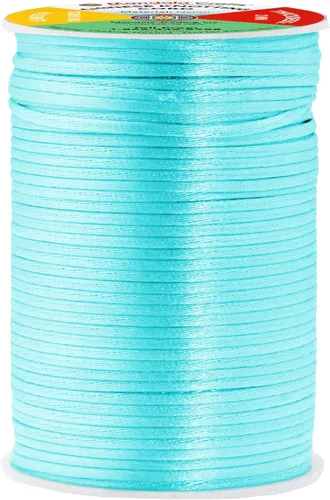 Miniatura 56 de Mandala Crafts Cordón de Satén de Nailon 2mm Cordón Rattail Champagne - 100 Yardas Cordón de Nailon Chino para Nudos Cordón de Seda Cola de Rata