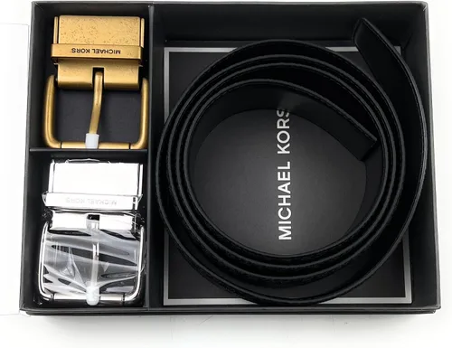 Miniatura 2 de Michael Kors Mens Box Jet Set 4 In 1 Signature Leather Gift Set Belt Black