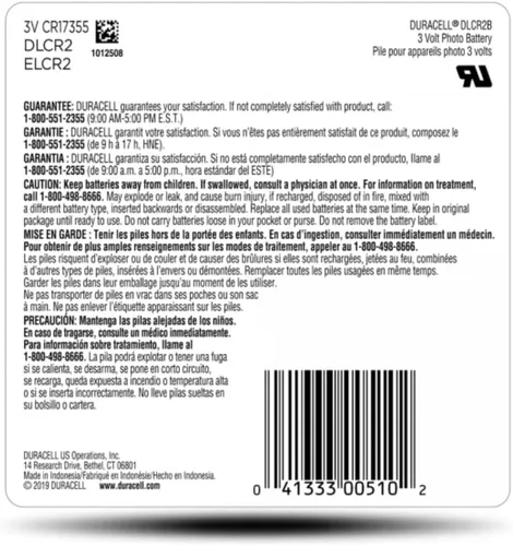 Miniatura 2 de Duracell Batería de litio de ultra alta potencia, CR2, 3V