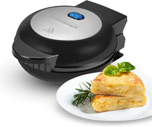Elite Gourmet EOM123 Tortilla antiadherente, frittata, máquina de bolsillo para aperitivos, máquina de postres, 2 tortillas individuales de 5.6