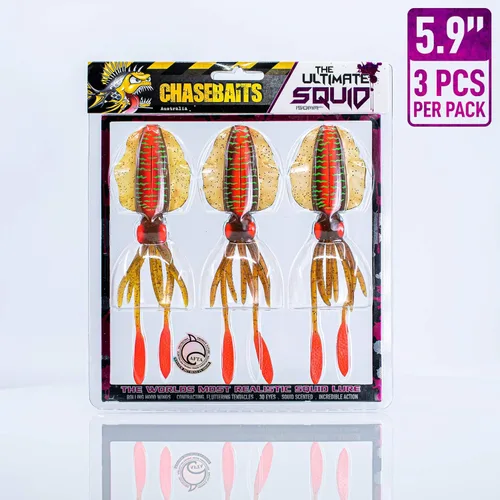Miniatura 3 de Chasebaits El señuelo de pesca de calamar definitivo de 5.9 pulgadas (3 piezas) 7.8 pulgadas (2 piezas)