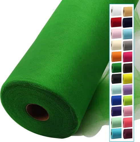 Miniatura 28 de Rollos de tela de tul dorado antiguo de 54 pulgadas por 10 yardas, rollo de tela de tul para bodas, decoraciones de Navidad, envoltura de regalos
