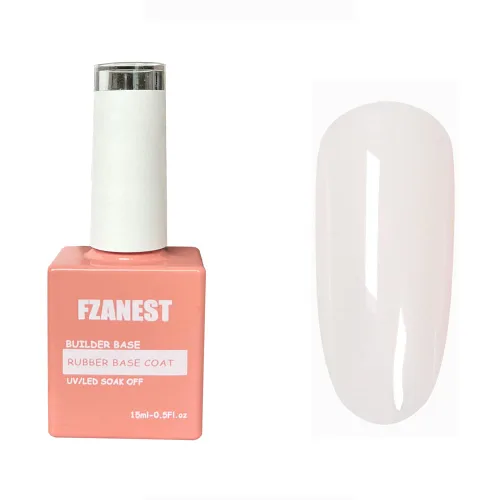 Miniatura 8 de FZANEST - Gel de base de goma para uñas, esmalte de uñas de gel transparente de formación, capa base de goma elástica, gel de extensión en una
