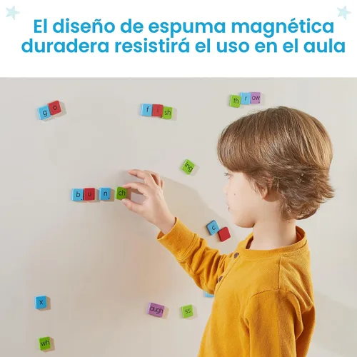 Miniatura 5 de hand2mind Phonics - Azulejos magnéticos de letras para construcción de palabras, reconocimiento de letras para jardín de infantes, sonidos