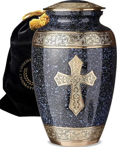 Miniatura 16 de Urna de cremación de cruz negra para cenizas hombre adulto – Urnas de cremación personalizadas para cenizas humanas, urnas decorativas para hombre
