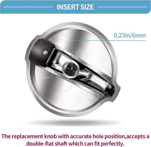 Miniatura 4 de Paquete de 5 perillas WB03T10284 para hornos GE, 191D5100, perillas de estufa compatibles con la gama GE, estufa, horno, reemplaza 1373043 AP4346312