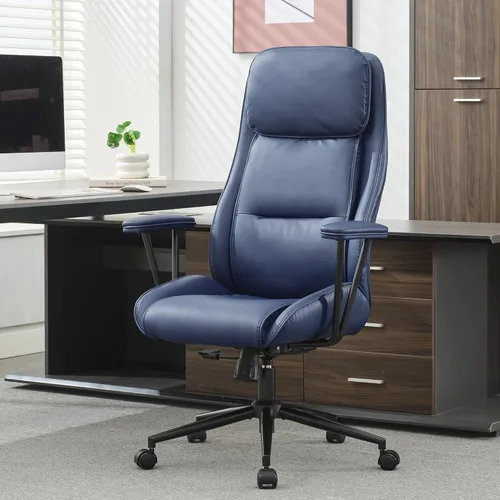 Miniatura 11 de Silla de escritorio de oficina con respaldo alto, silla de oficina ergonómica reclinable, moderna silla giratoria para computadora, sillas de sala