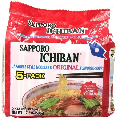 Miniatura 9 de adhesivos Nuevos [SAPPORO ICHIBAN] Fideos Ramen, Sabor Salsa de Soja Original, Fideos Instantáneos Japoneses de Probada Calidad N.º 1 (3.5 Oz)