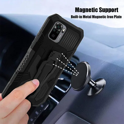 Miniatura 3 de Funda para Xiaomi Redmi Note 10 4G/Redmi Note 10S con [Paquete de 2] Protector de pantalla de vidrio templado, funda híbrida resistente de doble