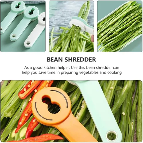 Miniatura 4 de BESTonZON 2 piezas de rallador de frijoles para verduras, de acero inoxidable ahora frijol verde, cortador de frijoles franceses, herramienta