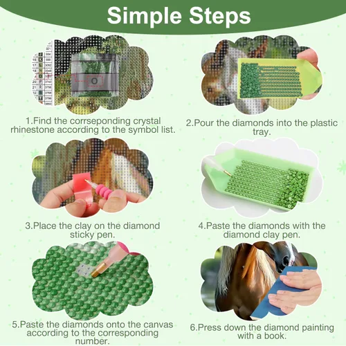 Miniatura 6 de AIRDEA Kits de pintura de diamantes para adultos, 12 x 16 pulgadas, kit de arte de gemas para bricolaje, juego de pintura de diamantes 5D