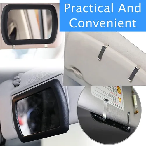 Miniatura 7 de Paquete de 2 Espejos de Visera con Clip, Espejo de Visera de Sol para Coche Espejo de Tocador HD Espejo Cosmético con Protección Solar con Clips