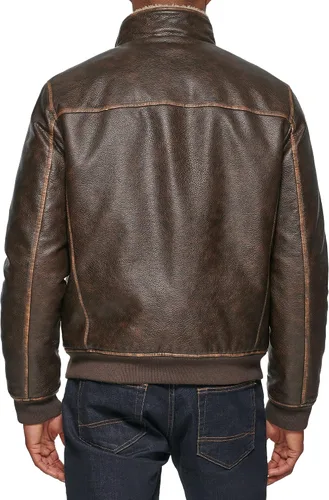 Miniatura 4 de Tommy Hilfiger Chaqueta bomber de piel sintética para hombre