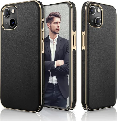 LOHASIC Funda de piel diseñada para iPhone 13, funda clásica de lujo, suave, antiarañazos, a prueba de golpes, compatible con iPhone 13 de 6.1