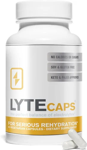 Lytecaps, equilibrio perfecto de electrolitos para Grave rehidratación, 30 Porciones, 60 Cápsulas vegetarianas (con Magnesio, potasio, zinc), 1