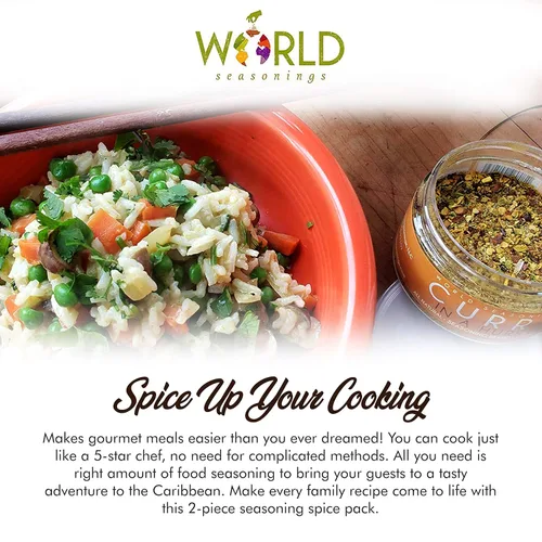 Miniatura 2 de Juego de especias de Oriente Medio y Asia, paquete variado de condimentos mundiales, curry a toda prisa y magia mediterránea, sin MSG, sin gluten