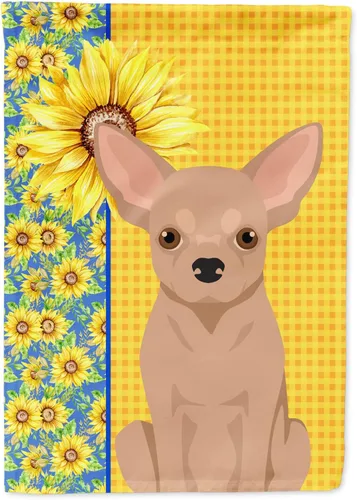 Miniatura 231 de Caroline's Treasures WDK5331CHF - Bandera de verano con diseño de girasoles rojos y blancos, manga grande, para porche, para colgar en la pared