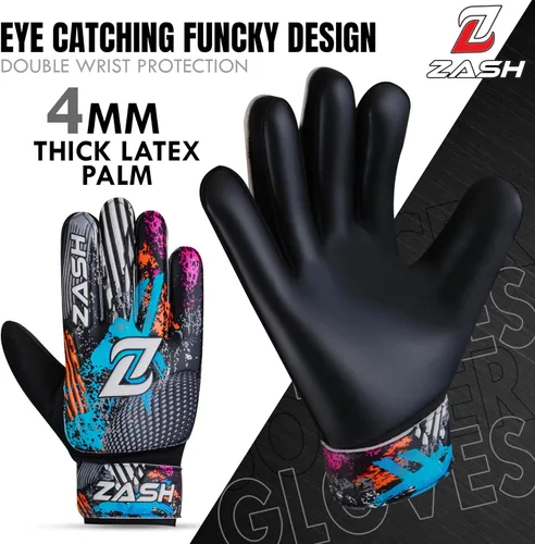 Miniatura 2 de ZASH Guantes de Portero Premium para Niños y Jóvenes y Adultos, Guantes de Portero de Fútbol con Doble Protección de Muñeca y Palma de Látex